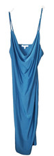 RIS Bodycon Stretch Teal Blue Spaghetti Strap Mini Dress Size L