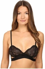 Else 170968 Womens Signature Soft Cup Triangle Bralette Bra Black Size X-Small