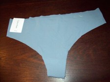 NWT CALVIN KLEIN NYLON SPANDEX MICROFIBER THONG PANTIES D3428 481 GREY M