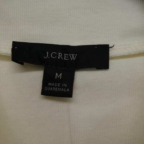 NWT J. Crew Womens White Wide Button Collar Pullover Sweatshirt Size Medium - Picture 3 of 5