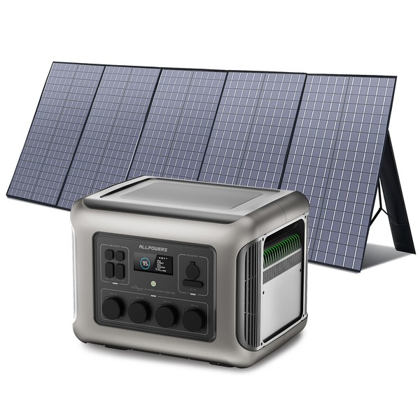 Allpowers Solarmodul 400W Solarpanel Mit 2500W Tragbar Powerstation Lifepo4 Akku-image