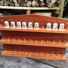 9 Vintage Birchcroft China Zodiac Thimbles - Missing 3