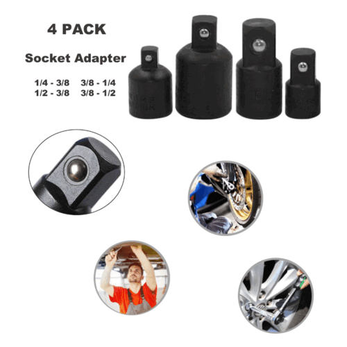 1 Set 3/8" to 1/4" 1/2 inch Drive Ratchet SOCKET ADAPTER REDUCER Air Impact Iihz - Picture 4 of 16