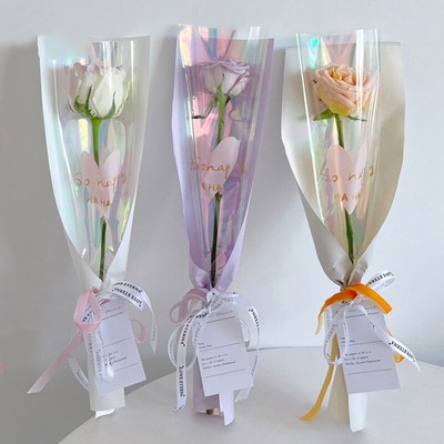 Flower Bouquet Clear Bags - Sealed Bottom Sleeves 100/pack (9X14X3