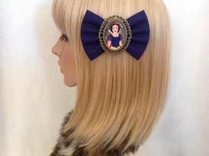 Snow White Hair Bow Clip Rockabilly Pin Up Girl Disney Princess