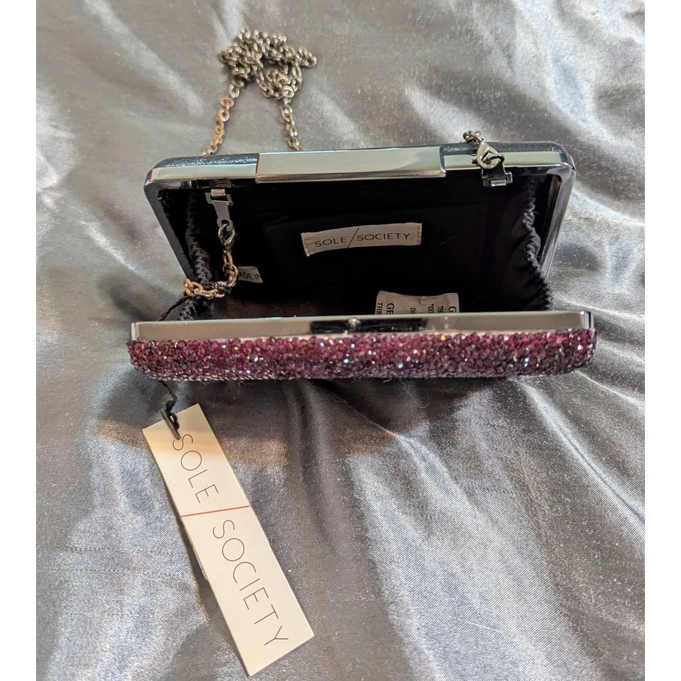 NUEVO CON ETIQUETAS-Suela/Sociedad Gladice Ombre Cristal Minaudrière (Cartera) Foto 4 de 4