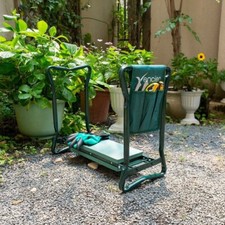 GARDEN KNEELER PORTABLE FOLDING KNEE PAD SEAT PADDED FOAM CHAIR STOOL 