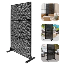 Black Removable Privacy Fence Screen Save Space Multi-functional Decorative