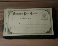 Petoskey Michigan Souvenir PHOTO BOOK POST CARDS IN ALBUM FORM Petoskey 