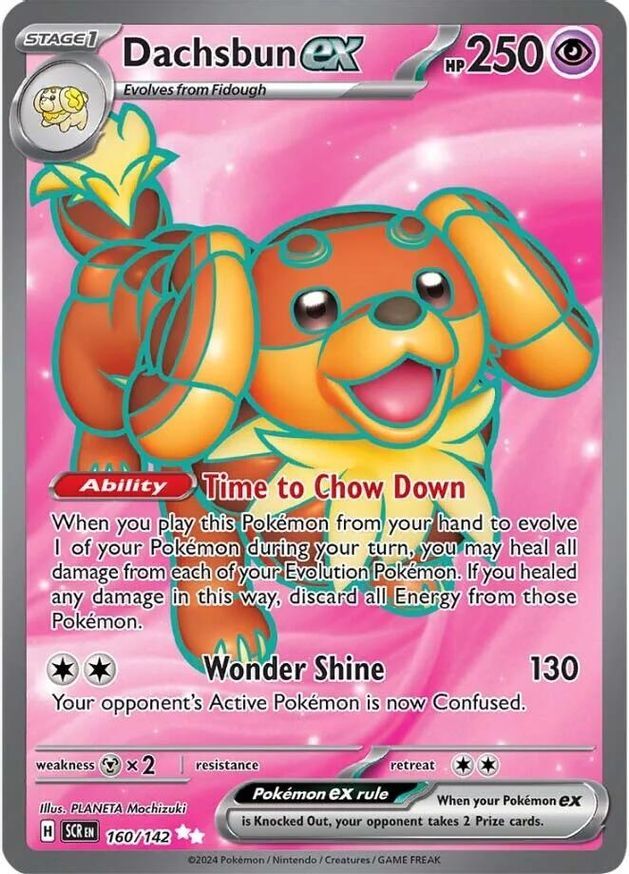 Pokemon Dachsbun ex (160/187) Stellar Crown LP HOLO