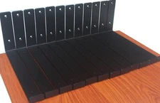 8 Pack - 11.25"L x 6"H x 1.5"W J Lip Shelf Brackets Rustic Farmhouse Iron Wal...