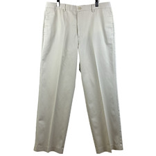 IZOD Chino Pants Men's Sz 36 x 32 Stone Classic Preppy Office School Work Casual