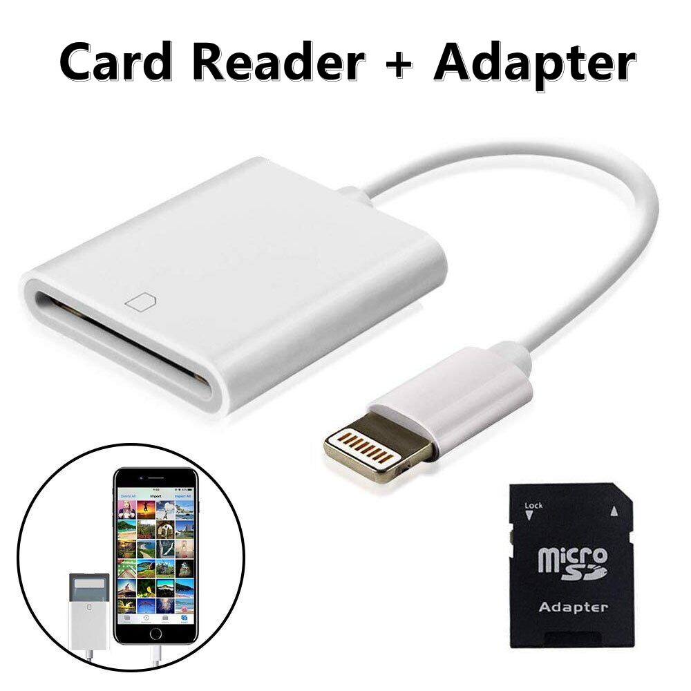 SD Card Adapter Camera Reader for iPad iPhone 12 11 Pro Max 6 6S 7 8 Plus-image