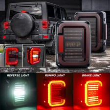For Jeep Wrangler Jk 07-17 Smoke Len Led Tail Lights Turn Signal Running Reverse For Jeep Wrangler Jk 07-17 Smoke Len Led Tail Lights Turn Signal Running Reverse