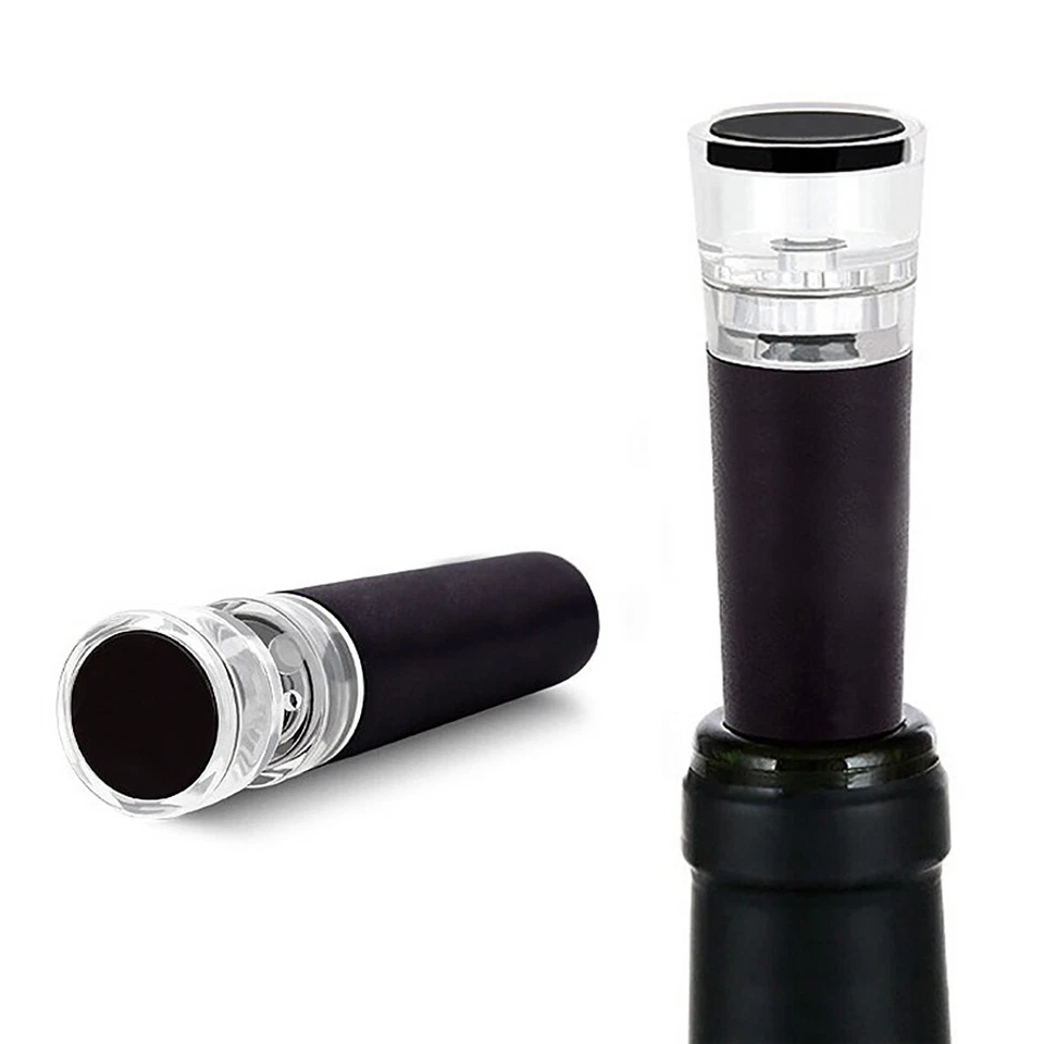 2x Ahorrador Botella Conservador Bomba de Aire Tapón Sellador Enchufe Herramientas Vino Tapón de Vacío Foto 3 de 4