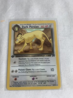 Pokmon Card Team Rocket 1st Edition Dark Persian 42/82. | eBay