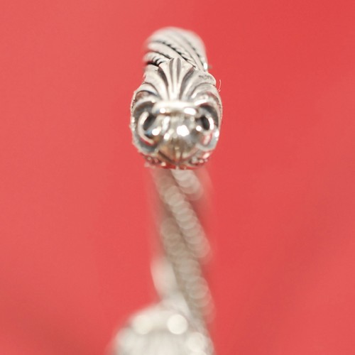 $475 SCOTT KAY 40g Ø7mm 2.5" 64mm Sterling Silver Twisted Rope Cuff Men Women - Picture 9 of 12