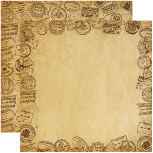 Reminisce PASSPORT 12x12 Dbl-Sided (2) Scrapbooking Papers TRAVEL - Picture 1 of 1