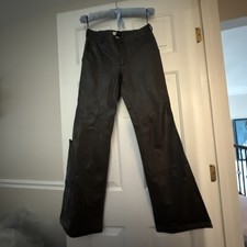 Vintage GAP Leather Pants Womens Size 2 Brown Low Rise Trouser Flare Bootcut Y2K