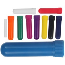 12 Sets Aromatherapy Blank Tubes Empty Tubes with Cotton