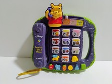 Vintage VTech Disney Winnie The Pooh Teach N Lights Talking Phone Toy WORKS