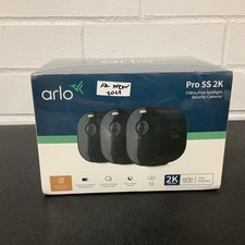 Arlo Pro 5S 2K 3 Wire-Free Spotlight Security Cameras - New Sealed - Black