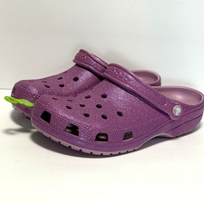 Crocs Classic Clog Unisex Iridescent Glitter Purple M8/W10 New 21105-5BX