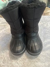 London Fog Collection Jett Snow Boot Kids 6 Black Insulated New With Tag