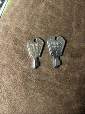 2 Stainless Steel Winix Keys Vintage Lock Box Safe Key Flat