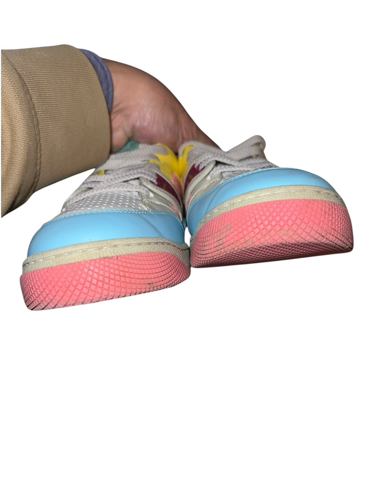 Gucci Basket Aged Fabric Athleisure Shoes Women's Pink Size EU38 thumbnail 2