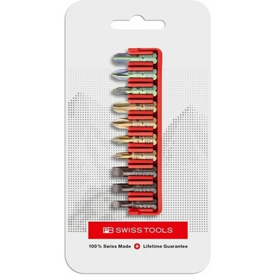 PB Swiss Tools PB C6.701 CN PrecisionBit 1/4'', C6, with a Handy BitBlock 10 Pcs