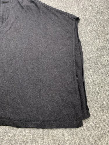 HALOGEN Women's 100% Cashmere Black V-Neck Poncho Sweater One Size - Picture 4 of 10