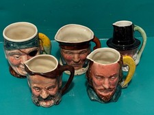 5 X HANLEY LANCASTER SANDLAND WARE CHARACTER SMALL TOBY JUG SHAKESPEARE 