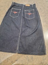 Vintage 90s Gitano Dark Denim A Line Skirt Embroidered Womens Sz 8/10 Western