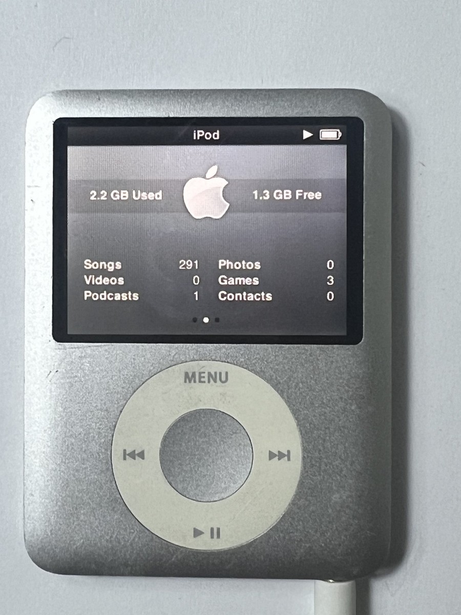 Apple iPod Nano 3rd Gen 4GB A1236 MP3 Player SILVER MA978LL/A BAD