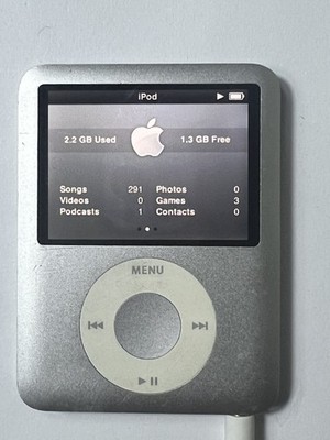 ipod nano 第3世代 Apple iPod Nano 3rd Gen 4GB A1236 MP3 Player SILVER MA978LL/A BAD