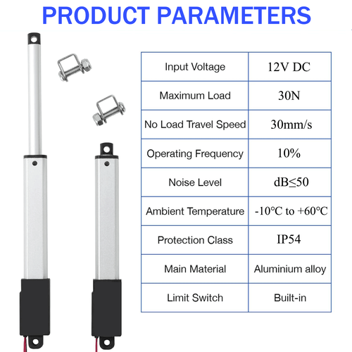 12V 30mm 50mm Micro Linear Actuator High Speed 30mm/s Linearantrieb Robotics VR - Picture 5 of 22