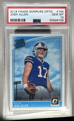 55626725 Josh Allen 2018 Panini Donruss Optic #154 Rookie RC PSA 10
