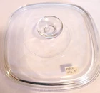 VTG Pyrex Corning Ware A-9-C Square Replacement Lid Only Clear Glass 8.5
