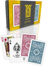 Arrow Red and Blue Plastic Playing Cards, Standard Index, Bridge Size, Premium, 