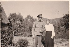 Foto - Offizier mit Reiterabzeichen + Dame - 1930/40