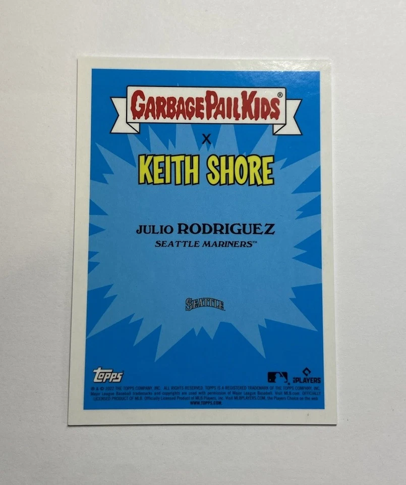 Radiating Rodriguez 10b Orange 09/50 Topps 2022 GPK X MLB Series 1 Julio - Image 2 of 2