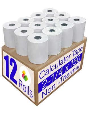#ad 12 Rolls 2 1 4 in x 150 ft Adding Machine Tape 2 1 4quot; 1 Ply 150#x27; Bond White $27.83