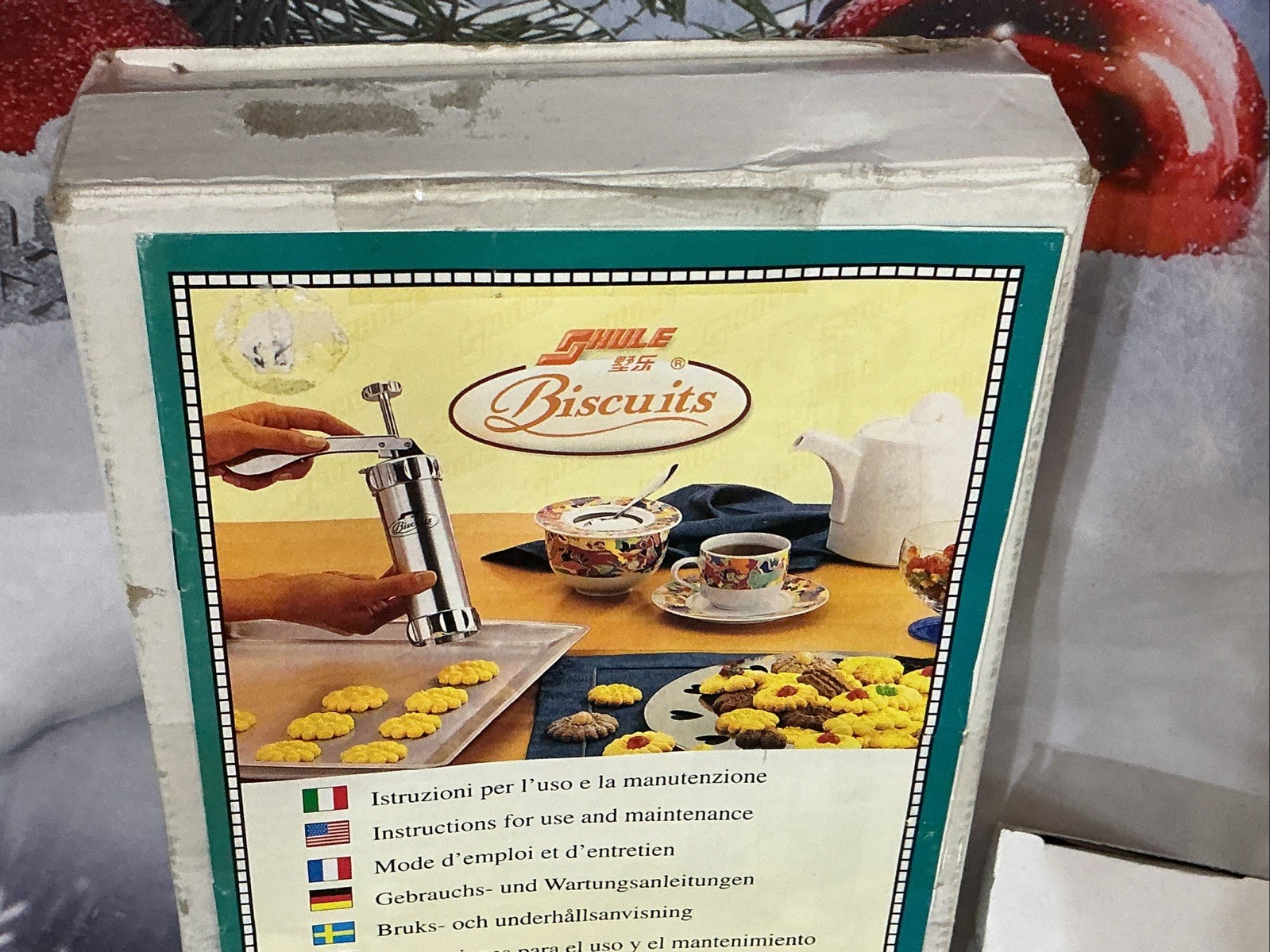 New Shule Biscuits Stainless Steel Spritz Cookie Press Dough Pastry & Discs