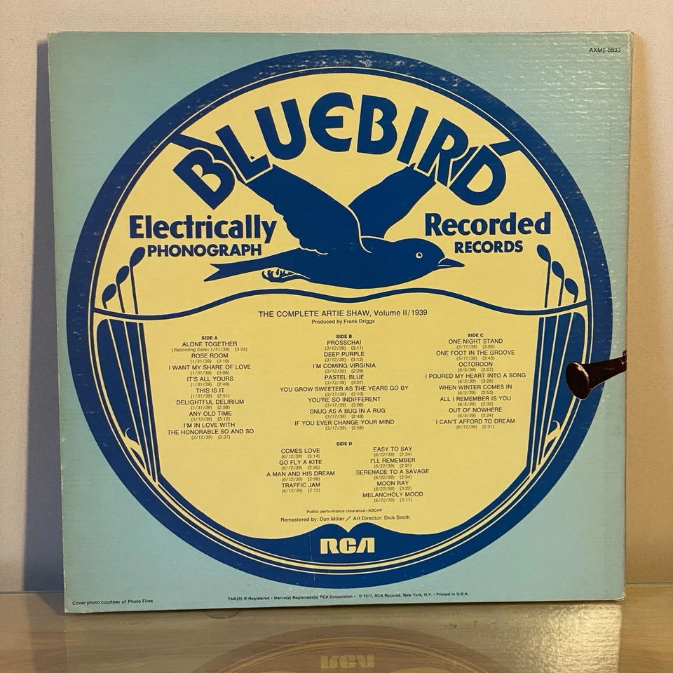 The Complete Artie Shaw Volume 2 1939 12” Vinyl 2 LP Set Bluebird RCA NM - Image 2 of 4