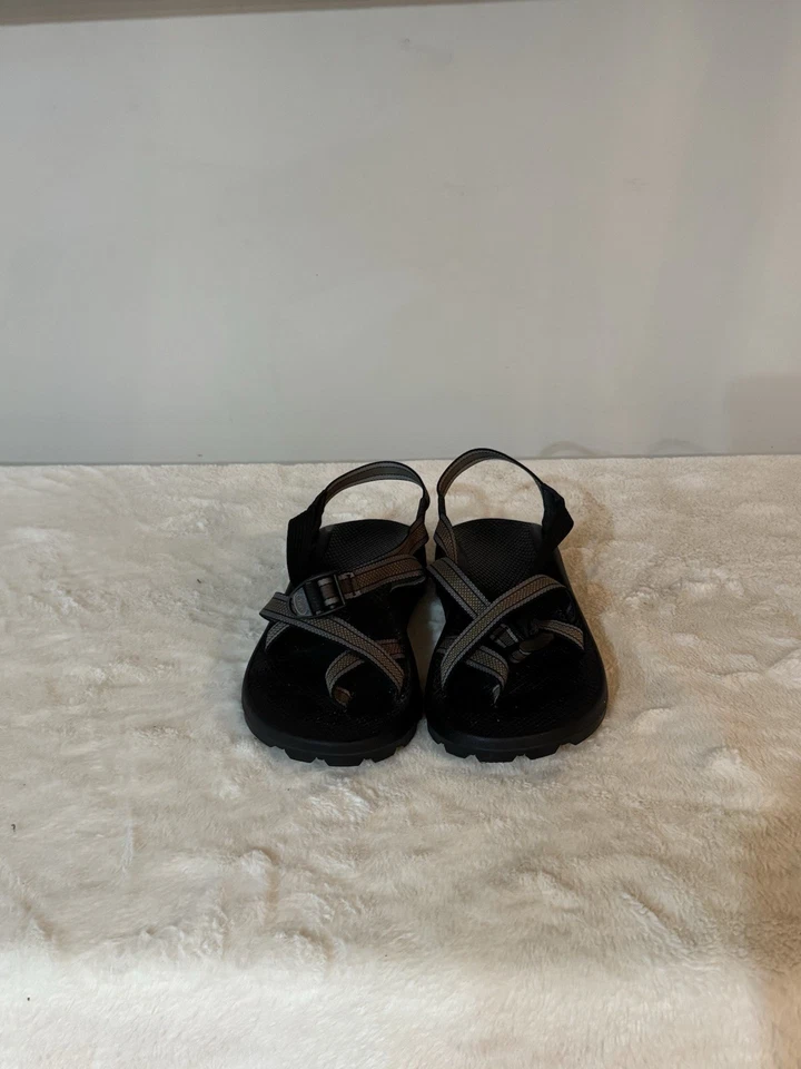 Sandalias clásicas Chaco Z/1 para hombre 11 suela Vibram rayas negras/marrones senderismo Foto 4 de 4