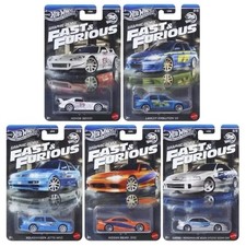 Hot Wheels Silver Series Fast  Furious Graphic Remix Complete Set of 5 -Diecast