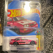 Hot Wheels '87 Ford Sierra Cosworth HW Euro Pink/White 1:64 Diecast Car 4+