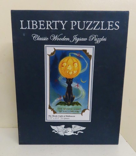 Liberty Puzzles: The Mystic Light of Halloween (Wooden Jigsaw Puzzle)