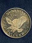 Sunshine Silver 1985 Masonic Silver Round RARE Early Production Ser. # 468
